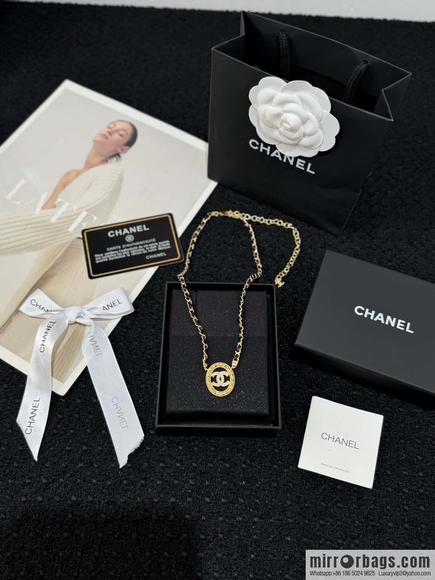 ❗️New ❗️☀️ New ☑️ Chanel double c oval black leather rope necklace ☀️