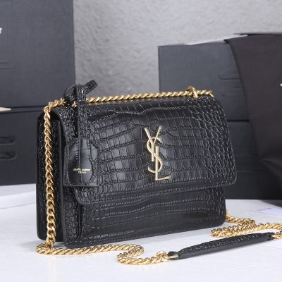 Alternative view of Replica Ysl Sunset Medium In Crocodile Embossed Shiny Leather 1737