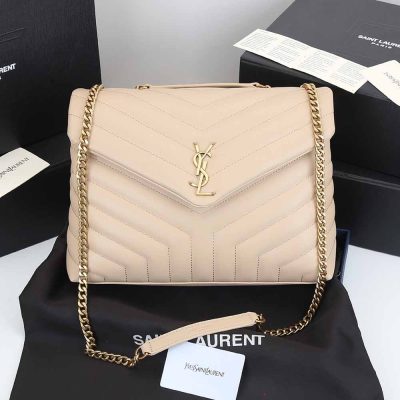 Replica Ysl Loulou Medium Bag In Matelasse “Y” Leather 1805 Beige