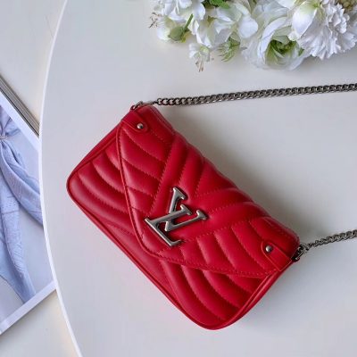Alternative view of Replica Louis Vuitton New Wave Chain Pochette-M63956 Red