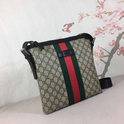 Alternative view of Replica Gucci Shoulder Crossbody Bag Black/Grey 387111