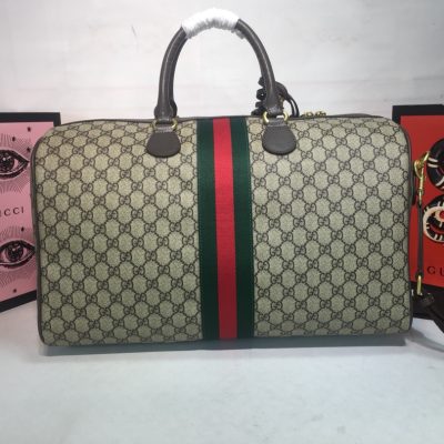 Alternative view of Replica Gucci Ophidia Medium Carry-On Duffle Beige/Black