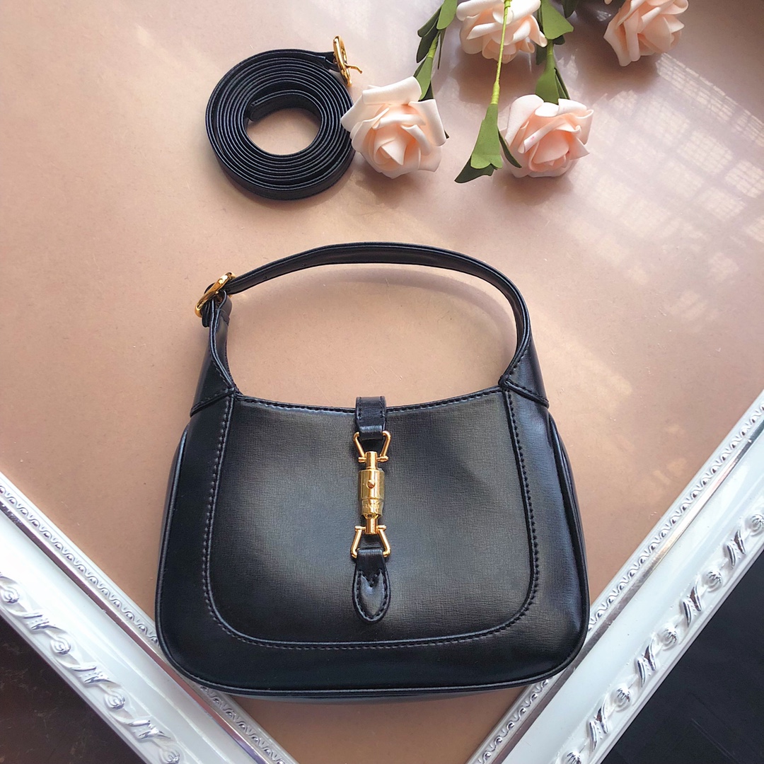 Replica Gucci Jackie 1961 Mini Shoulder Bag 637092 Black/White/Red - Image 11