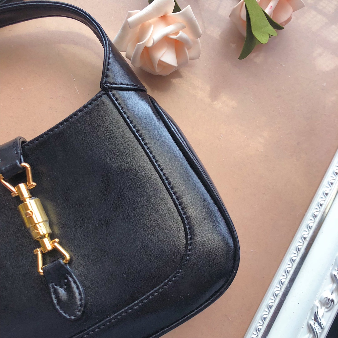 Replica Gucci Jackie 1961 Mini Shoulder Bag 637092 Black/White/Red - Image 13
