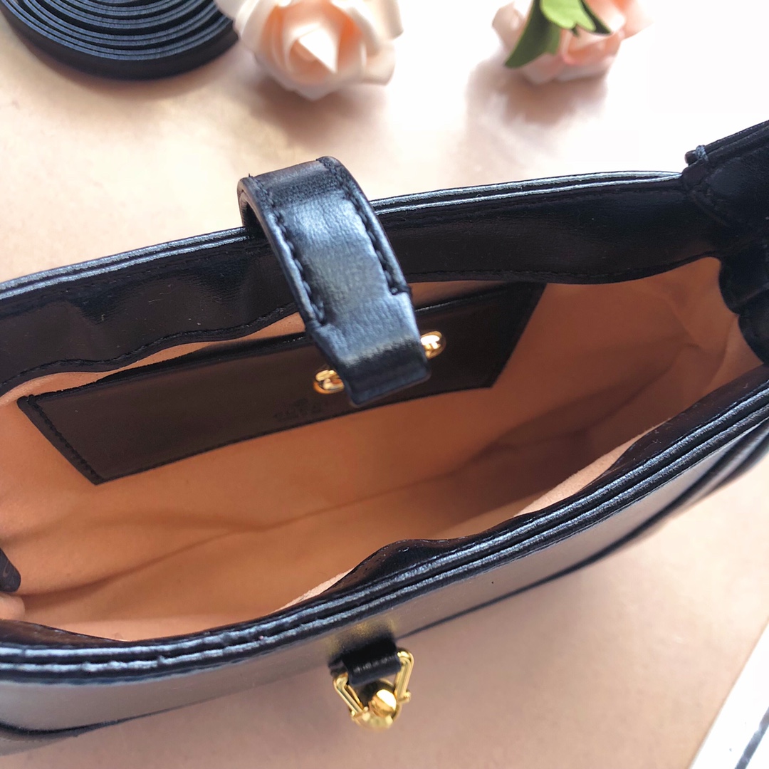 Replica Gucci Jackie 1961 Mini Shoulder Bag 637092 Black/White/Red - Image 14