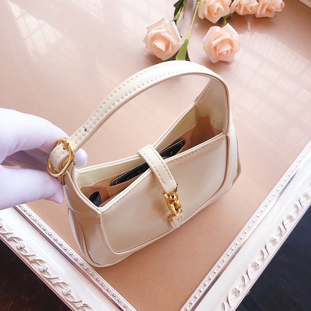 Replica Gucci Jackie 1961 Mini Shoulder Bag 637092 Black/White/Red - Image 4