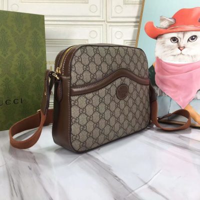 Alternative view of Replica Gucci Messenger Bag With Interlocking G 675891