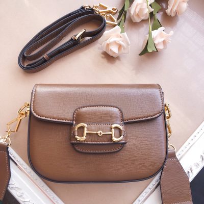 Replica Gucci Horsebit 1955 Mini Bag Brown/Black/White