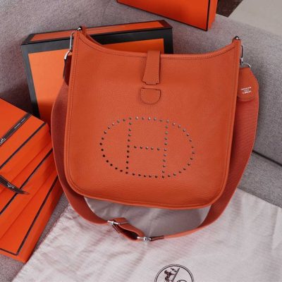 Replica Hermes Aaa-Evelyne Iii 29 Bag Orange/Black/Blue