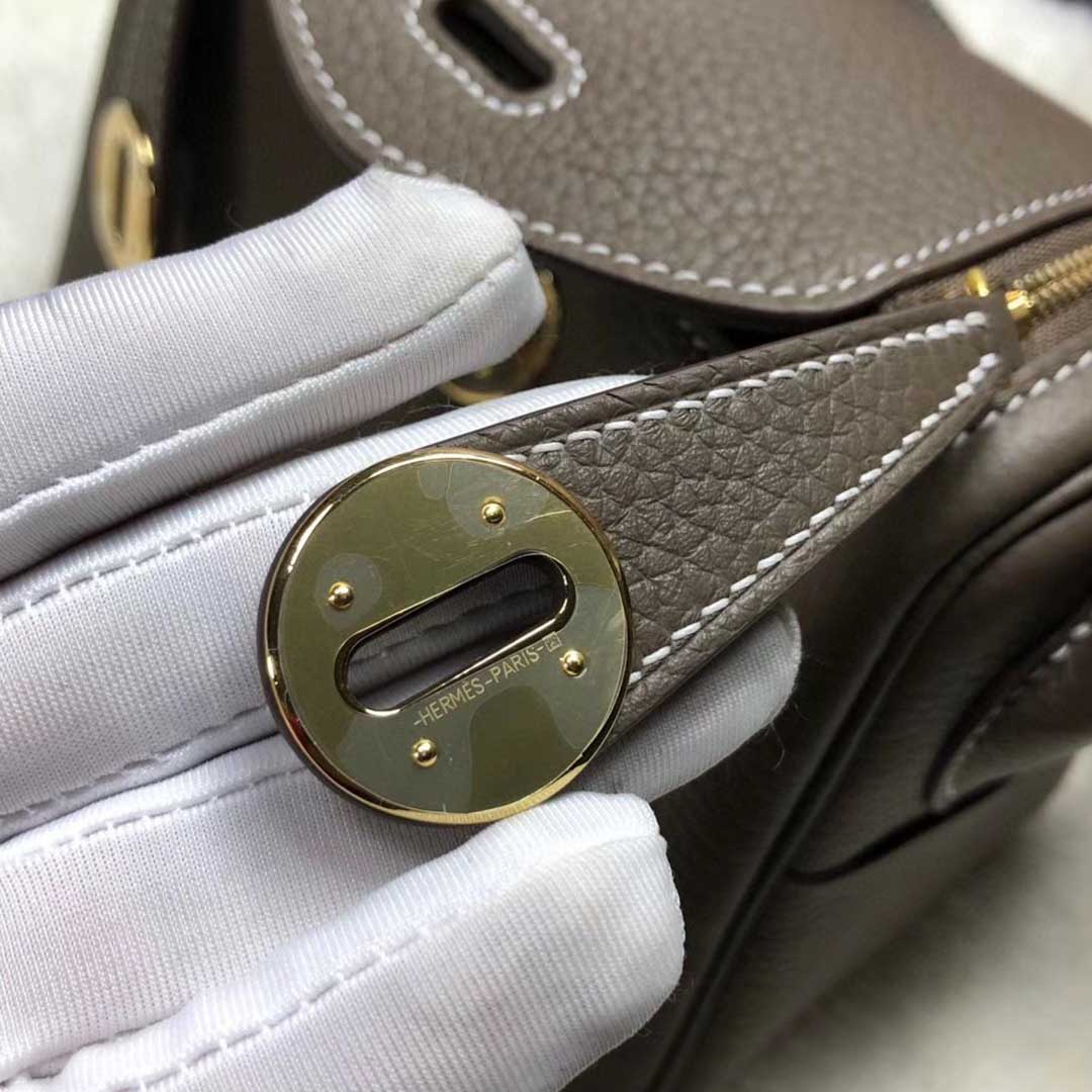 Replica Hermes Aaa-Lindy Mini Bag H079086Ck37 Black/Red/Grey - Image 11