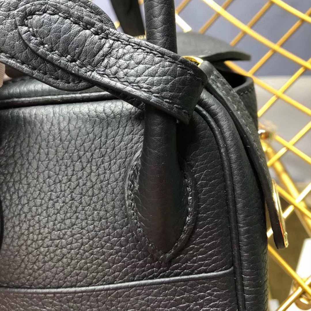 Replica Hermes Aaa-Lindy Mini Bag H079086Ck37 Black/Red/Grey - Image 6