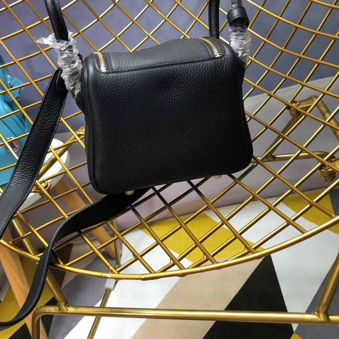 Replica Hermes Aaa-Lindy Mini Bag H079086Ck37 Black/Red/Grey - Image 7