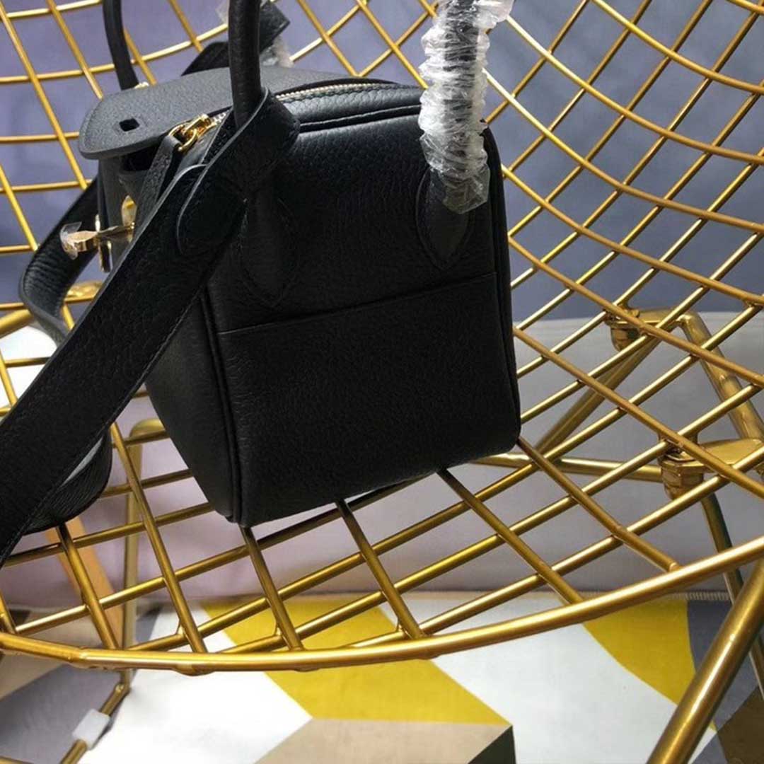 Replica Hermes Aaa-Lindy Mini Bag H079086Ck37 Black/Red/Grey - Image 8