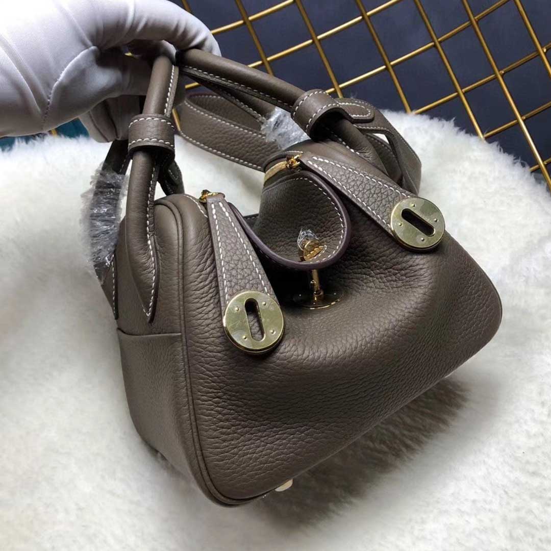 Replica Hermes Aaa-Lindy Mini Bag H079086Ck37 Black/Red/Grey - Image 10