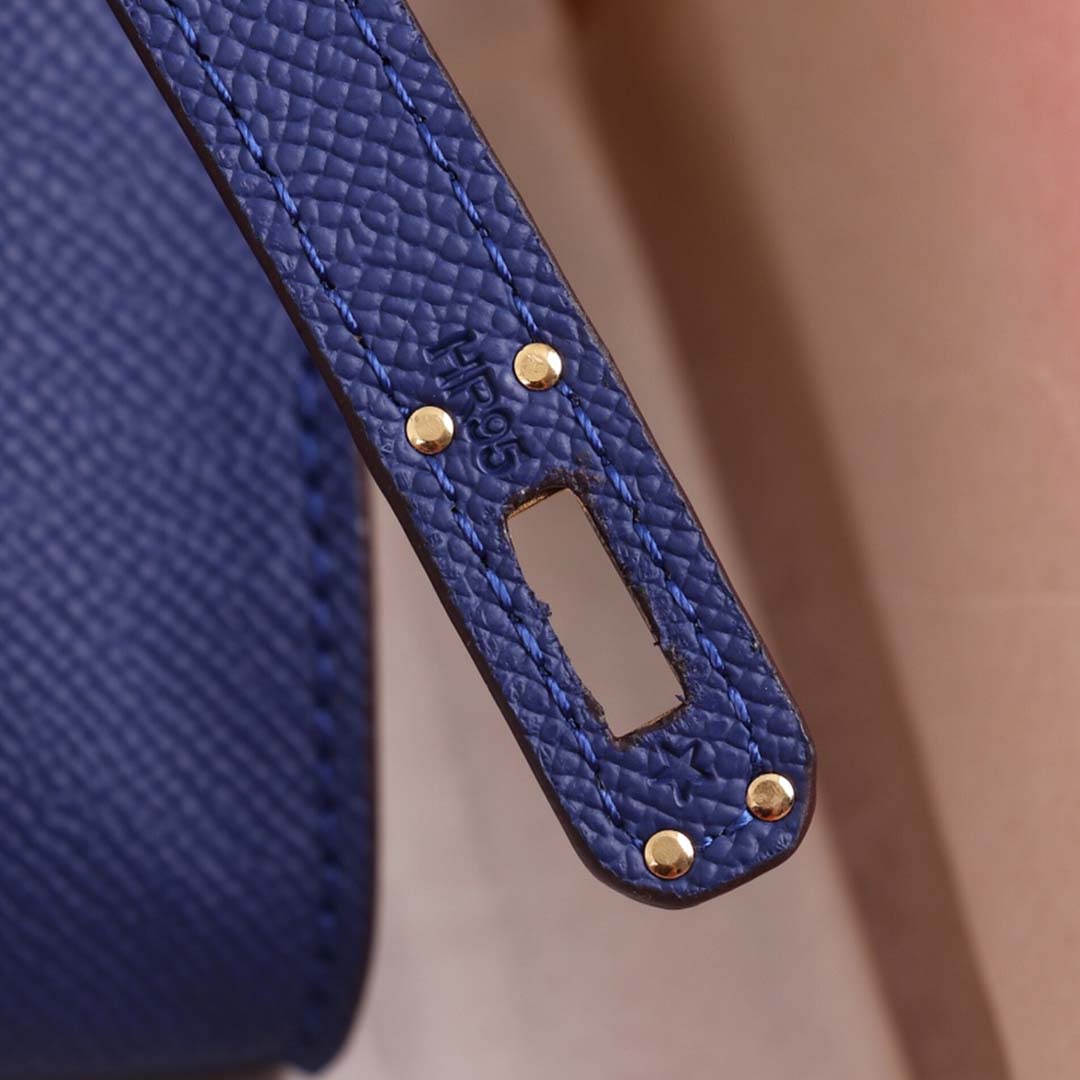 Replica Hermes Aaa-Kelly Cut Pochette Black/Brown/Blue - Image 17