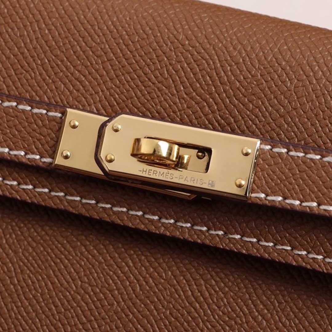 Replica Hermes Aaa-Kelly Cut Pochette Black/Brown/Blue - Image 4