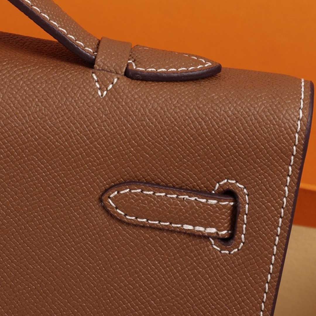 Replica Hermes Aaa-Kelly Cut Pochette Black/Brown/Blue - Image 6
