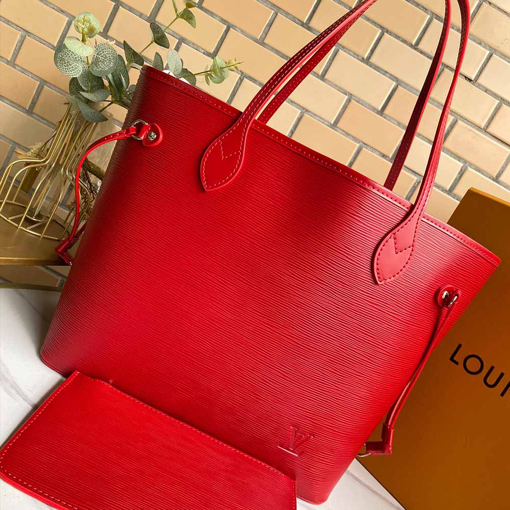 Replica Louis Vuitton Neverfull Mm Epi Leather M56947 Navy/Black/Red - Image 13