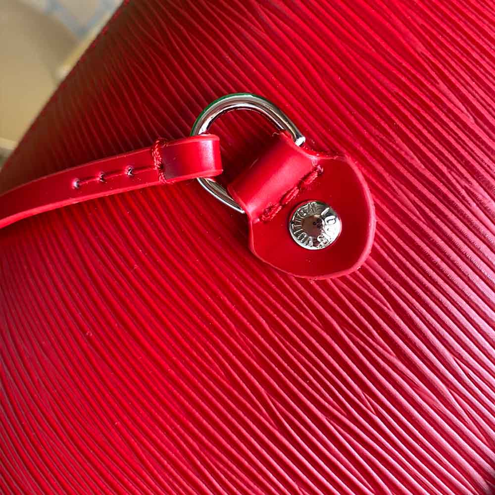Replica Louis Vuitton Neverfull Mm Epi Leather M56947 Navy/Black/Red - Image 14