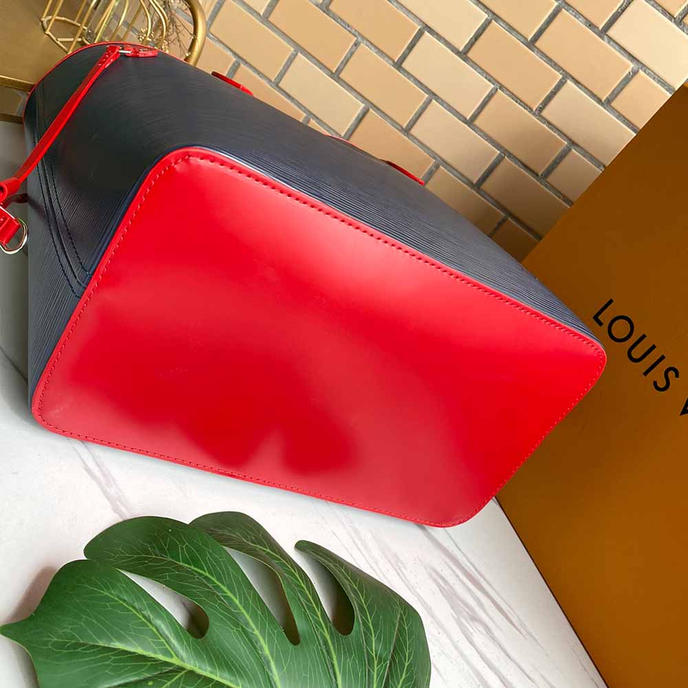 Replica Louis Vuitton Neverfull Mm Epi Leather M56947 Navy/Black/Red - Image 6