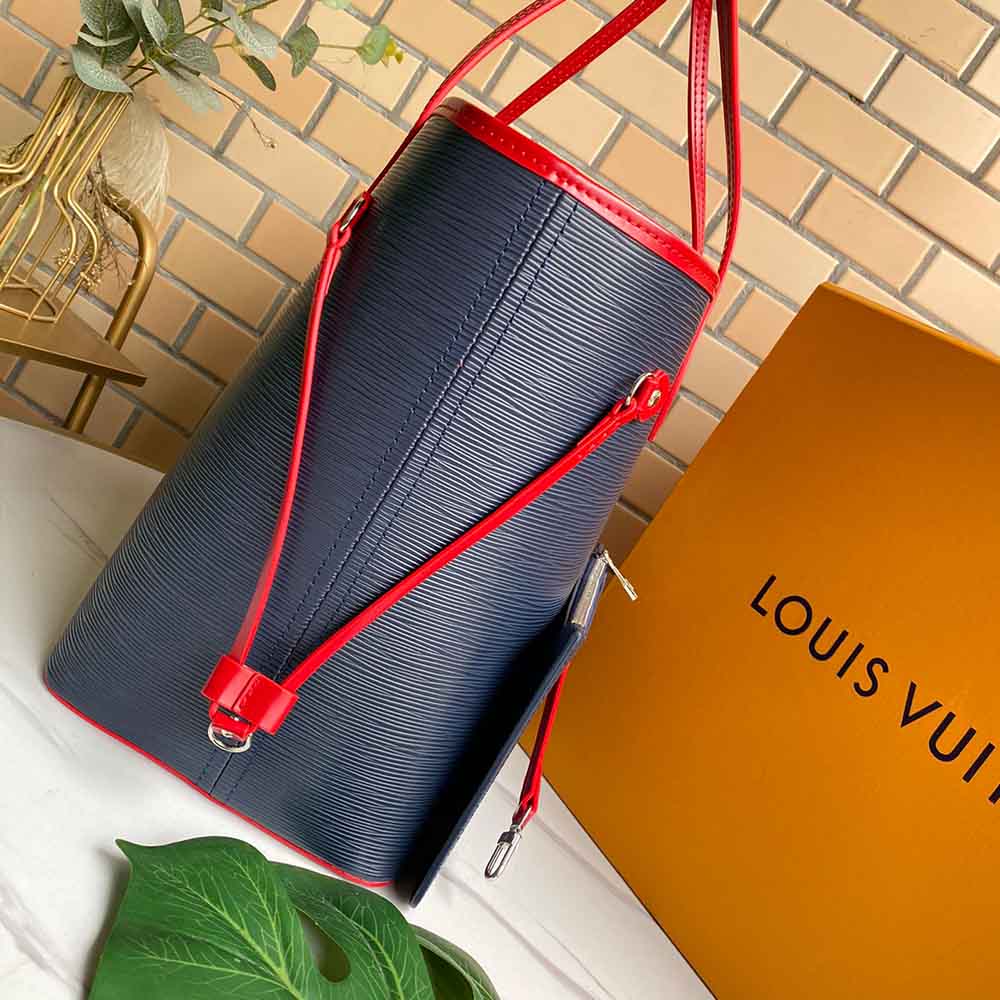 Replica Louis Vuitton Neverfull Mm Epi Leather M56947 Navy/Black/Red - Image 5
