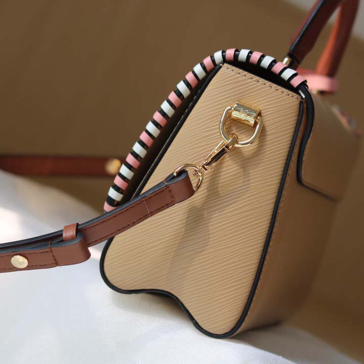 Replica Louis Vuitton Twist Mm Handbag Black/Pink/Brown - Image 14