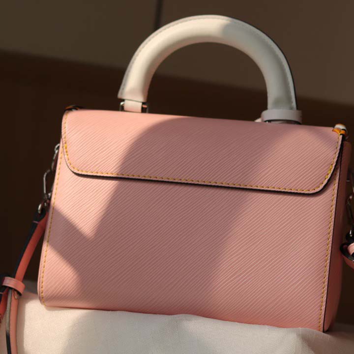 Replica Louis Vuitton Twist Mm Handbag Black/Pink/Brown - Image 8