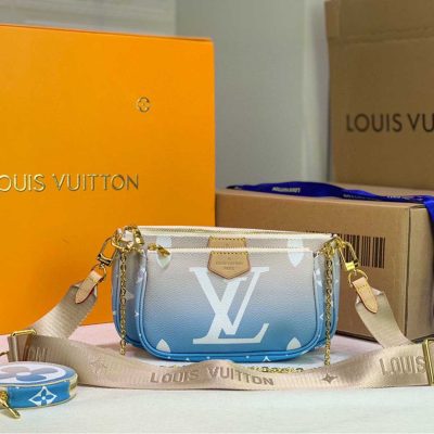 Alternative view of Replica Louis Vuitton Multi Pochette Accessoires-M57634 Pink/Blue