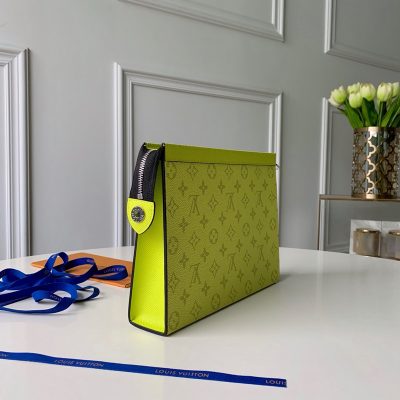 Alternative view of Replica Louis Vuitton Pochette Voyage Mm Yellow/White