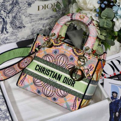 Replica Dior Aaa-In Light Medium Lady D-Lite Bag M8003/Embroidery