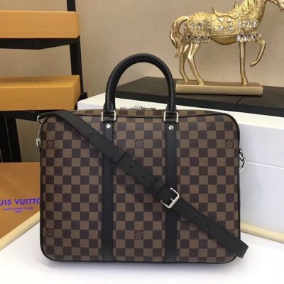 Alternative view of Replica Louis Vuitton Porte-Documents Voyage Pm N41466 Brown Plaid