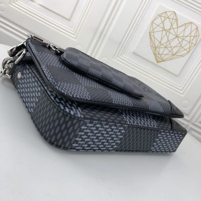 Alternative view of Replica Louis Vuitton Trio Messenger N50017 Black/Grey