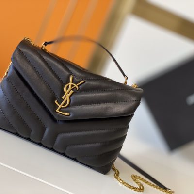 Replica Ysl Loulou Small Bag In Matelasse “Y” Leather- Black/Beige/Red