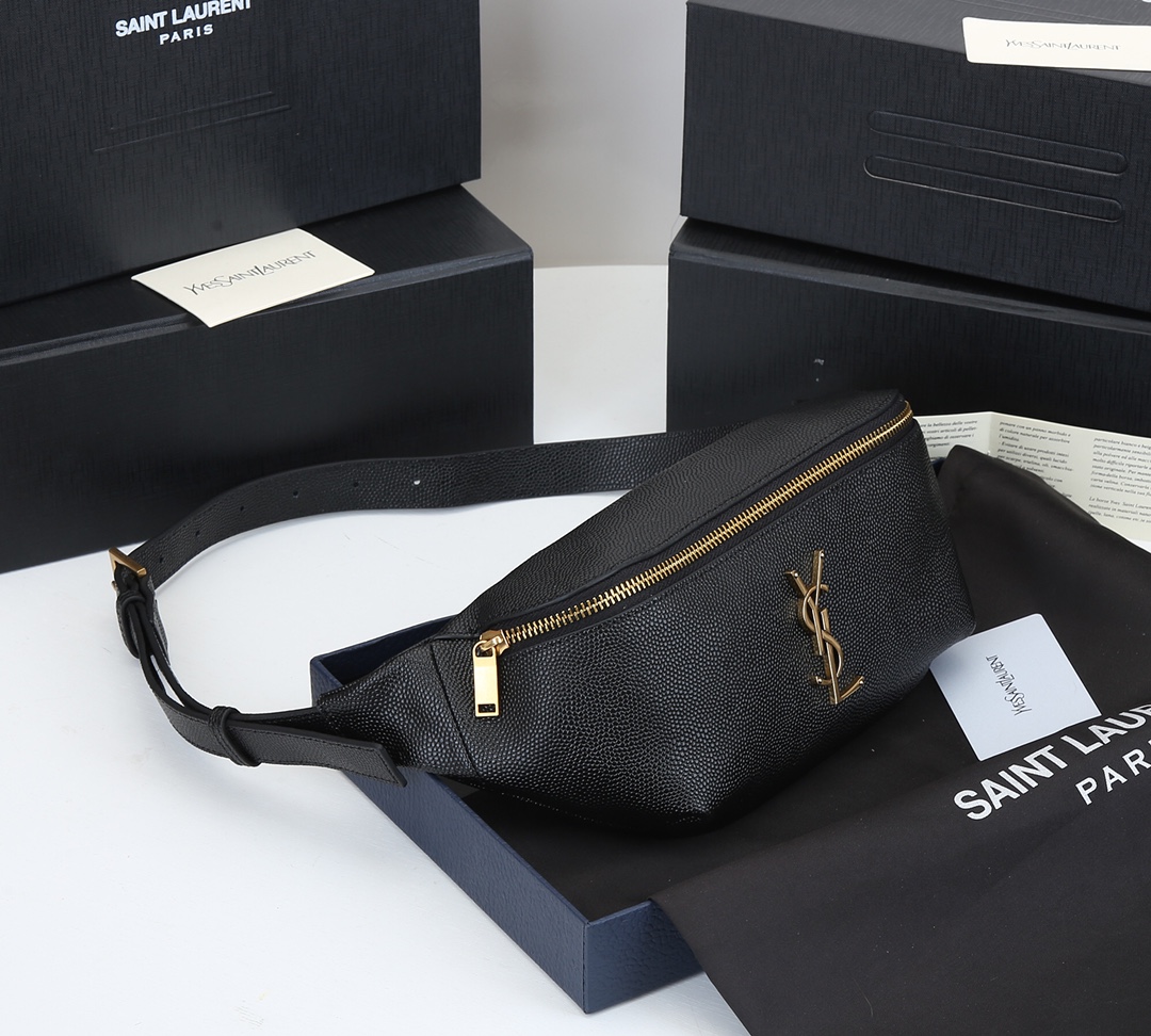 Replica Ysl Classic Monogram Belt Bag In Grain De Poudre Embossed Leather - Image 2
