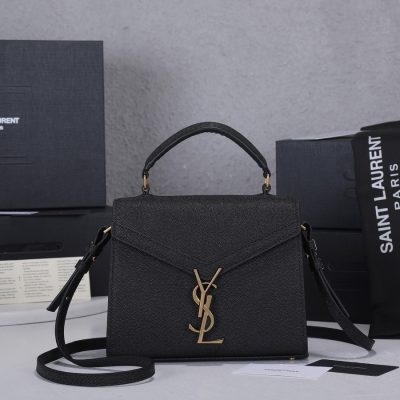 Replica Ysl Cassandra Grain De Poudre Leather Mini Top Handle Bag