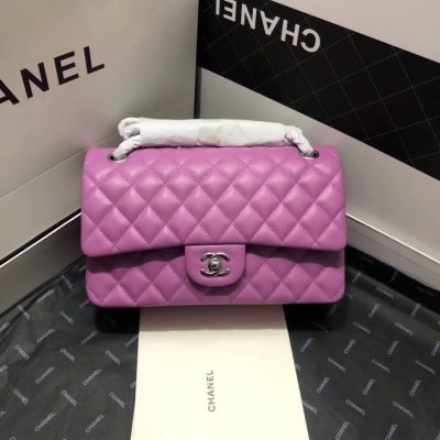 Replica Chanel 1112 Purple Medium Size 2.55 Lambskin Leather Flap Bag