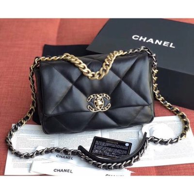 Alternative view of Replica Chanel 19 Lambskin Flap Bag As1160