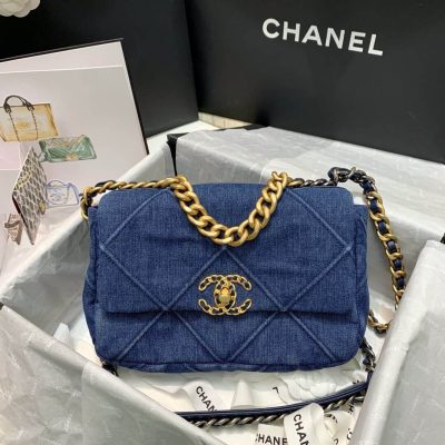 Replica Chanel 19 Small Flap Bag As1160 Denim
