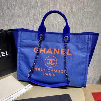 Replica Chanel 21S Deauville Blue Orange Large Shopping Bag A66941