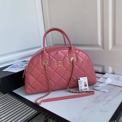 Alternative view of Replica Chanel Calfskin Bowling Bag As2223