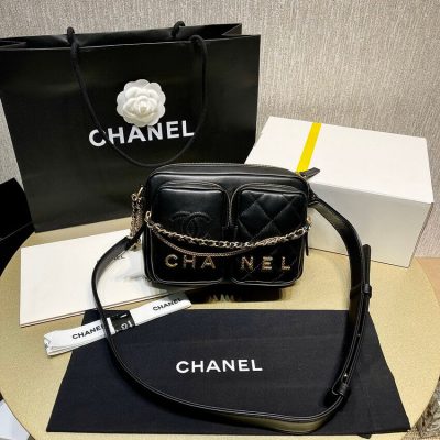 Alternative view of Replica Chanel Calfskin Leather Camera Case As2924 Black