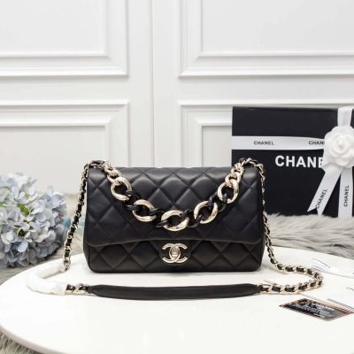 Replica Chanel Flap Bag With Large Bi-Color Chain As1354