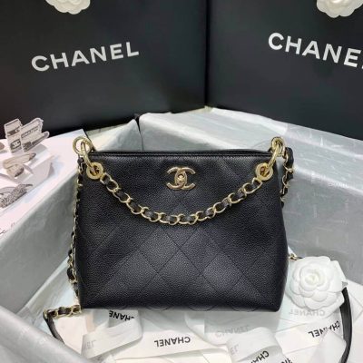 Replica Chanel Grained Calfskin Small Hobo Bag As1461