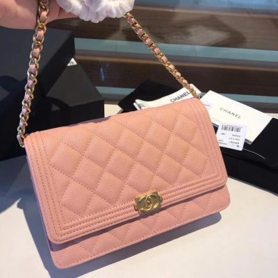 Replica Chanel Quilted Caviar Leboy Woc Chain Bag 80287