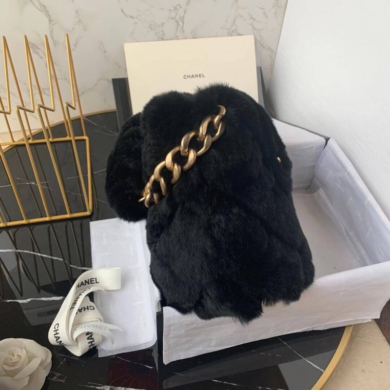 Replica Chanel Shearling Lambskin Bucket Bag As2241 - Image 3