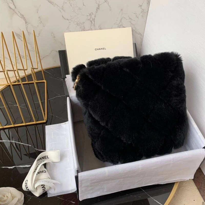 Replica Chanel Shearling Lambskin Bucket Bag As2241 - Image 4
