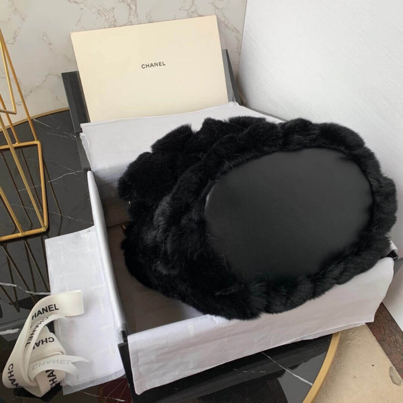 Replica Chanel Shearling Lambskin Bucket Bag As2241 - Image 6