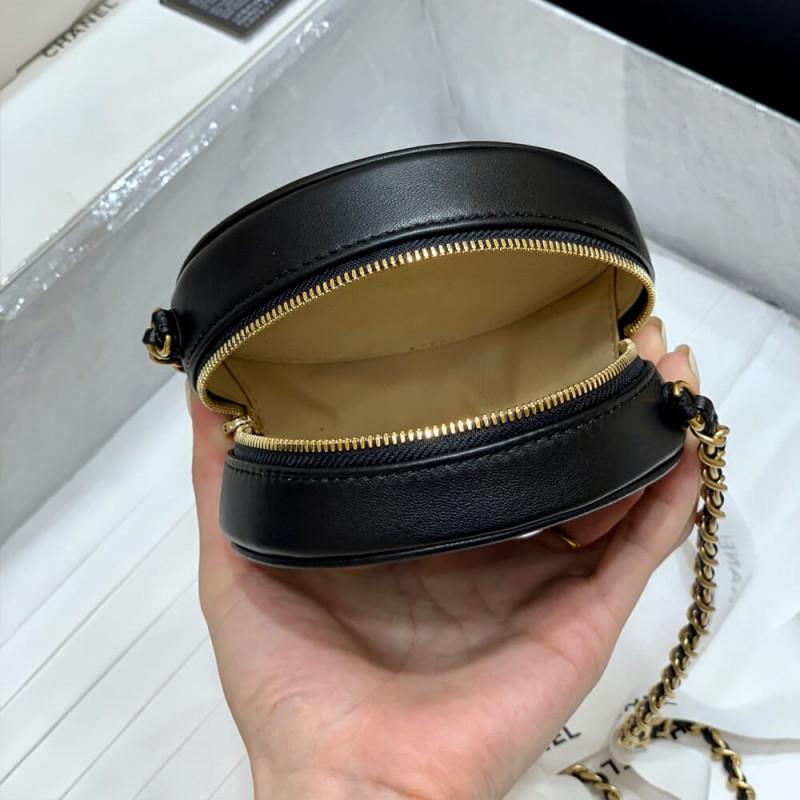 Replica Chanel Studded Cc Detail Round Bag As1180 - Image 11