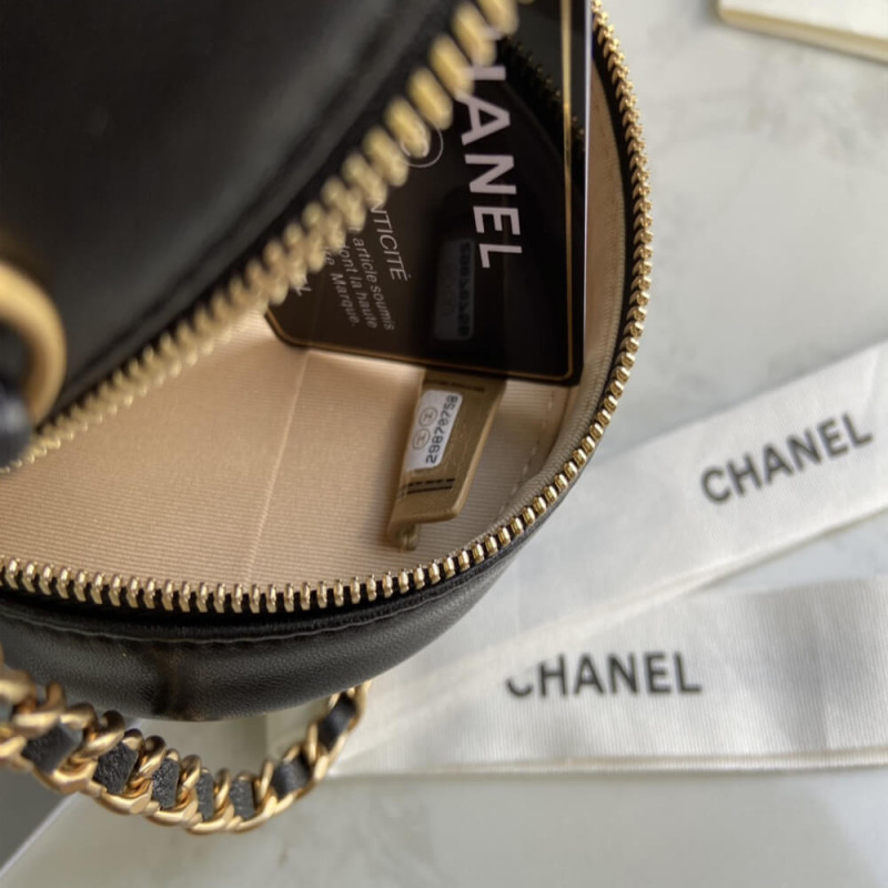 Replica Chanel Studded Cc Detail Round Bag As1180 - Image 13