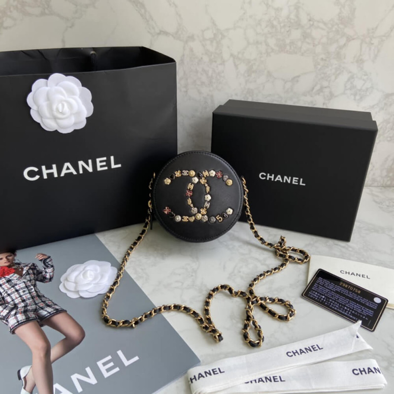 Replica Chanel Studded Cc Detail Round Bag As1180 - Image 5